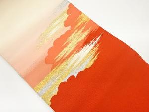 綴れ雲に霞模様織出し名古屋帯